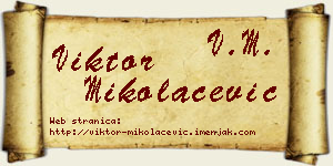 Viktor Mikolačević vizit kartica